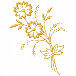 Flowers And Tree Embroidery Design 3